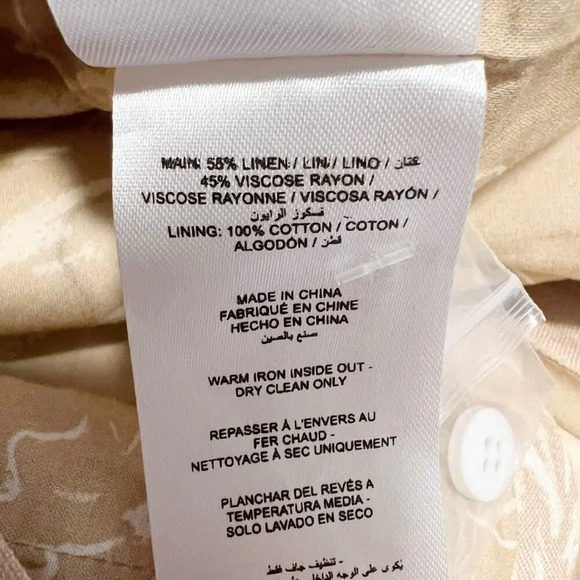 SIGNIFICANT OTHER Tamika Printed Linen-Blend‎ Wrap Dress size 4 - Picture 9 of 11